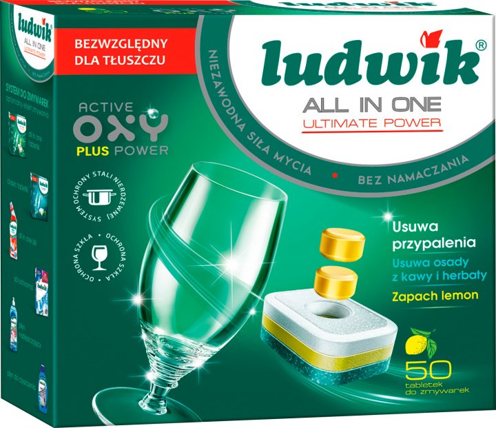 Таблетки для миття посуду в посудомийних машинах LUDWIK 50шт.